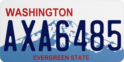 WA license plate AXA6485