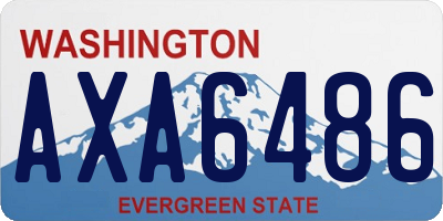 WA license plate AXA6486