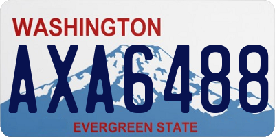 WA license plate AXA6488