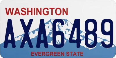 WA license plate AXA6489