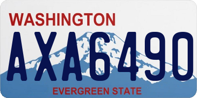 WA license plate AXA6490