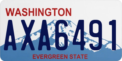 WA license plate AXA6491