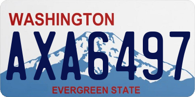 WA license plate AXA6497