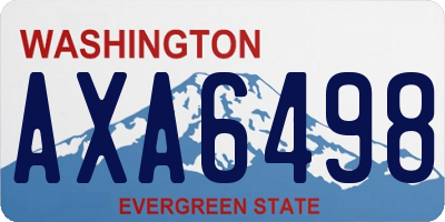WA license plate AXA6498