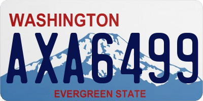 WA license plate AXA6499