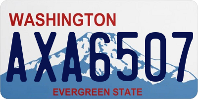 WA license plate AXA6507