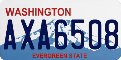WA license plate AXA6508