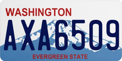 WA license plate AXA6509
