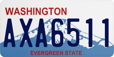WA license plate AXA6511
