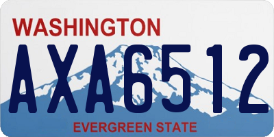 WA license plate AXA6512