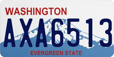 WA license plate AXA6513