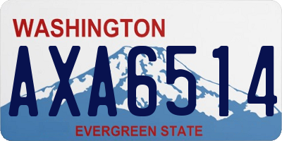 WA license plate AXA6514