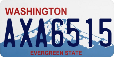 WA license plate AXA6515