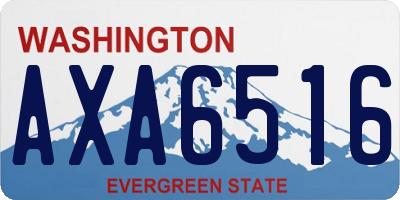 WA license plate AXA6516