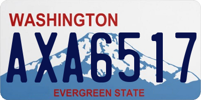 WA license plate AXA6517