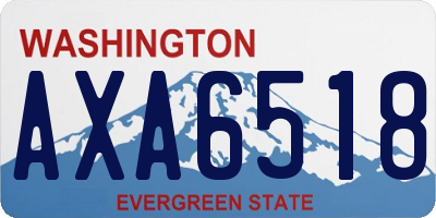 WA license plate AXA6518