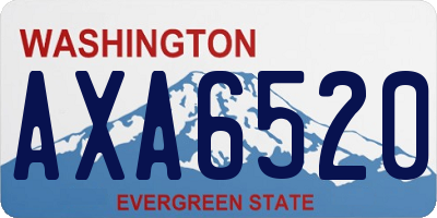 WA license plate AXA6520