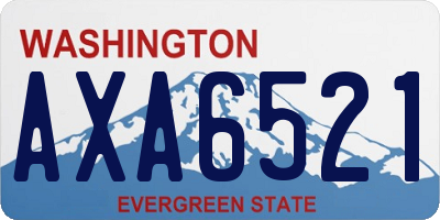 WA license plate AXA6521