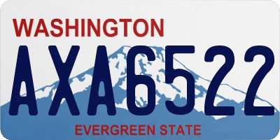 WA license plate AXA6522