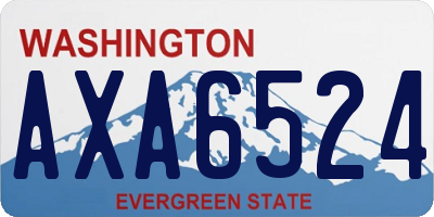 WA license plate AXA6524