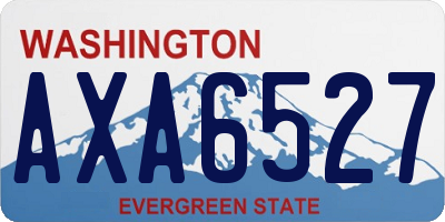 WA license plate AXA6527