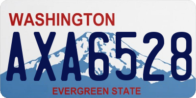 WA license plate AXA6528