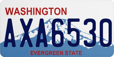 WA license plate AXA6530