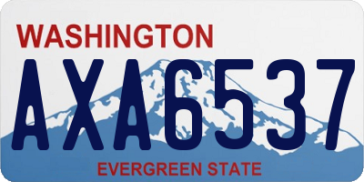WA license plate AXA6537