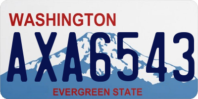 WA license plate AXA6543