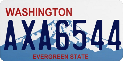 WA license plate AXA6544
