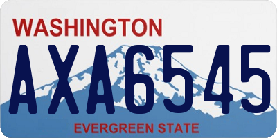 WA license plate AXA6545
