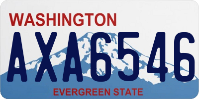 WA license plate AXA6546