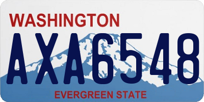 WA license plate AXA6548