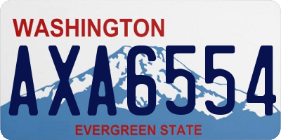 WA license plate AXA6554