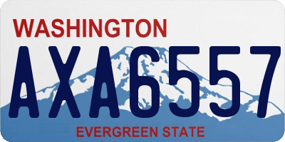 WA license plate AXA6557