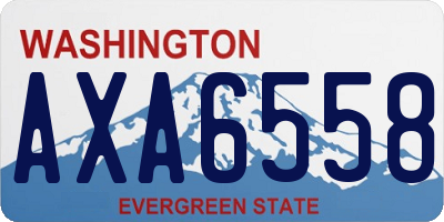 WA license plate AXA6558