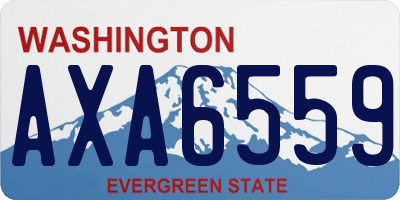 WA license plate AXA6559