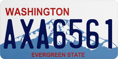 WA license plate AXA6561