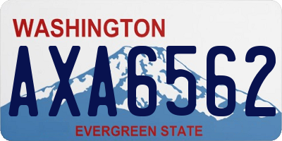 WA license plate AXA6562