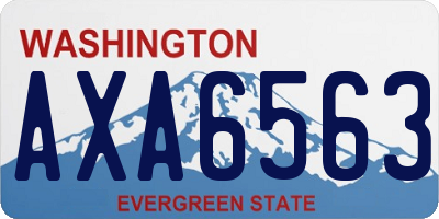 WA license plate AXA6563
