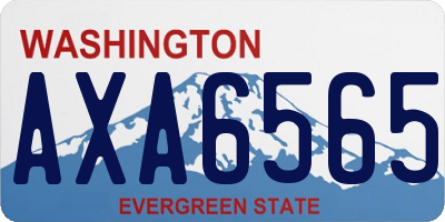 WA license plate AXA6565