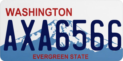 WA license plate AXA6566
