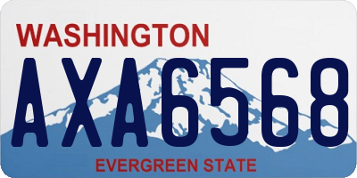 WA license plate AXA6568