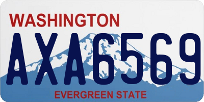 WA license plate AXA6569