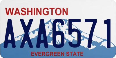 WA license plate AXA6571
