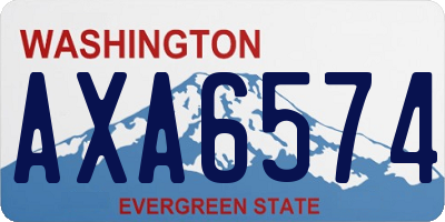 WA license plate AXA6574