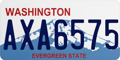 WA license plate AXA6575