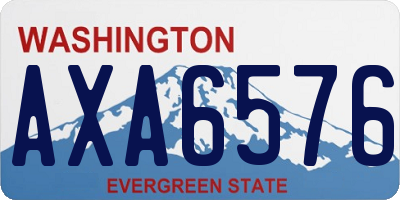 WA license plate AXA6576