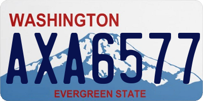 WA license plate AXA6577