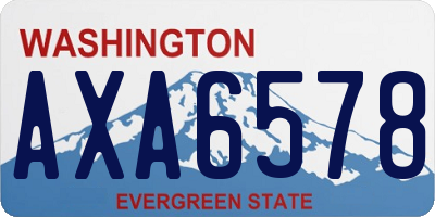 WA license plate AXA6578